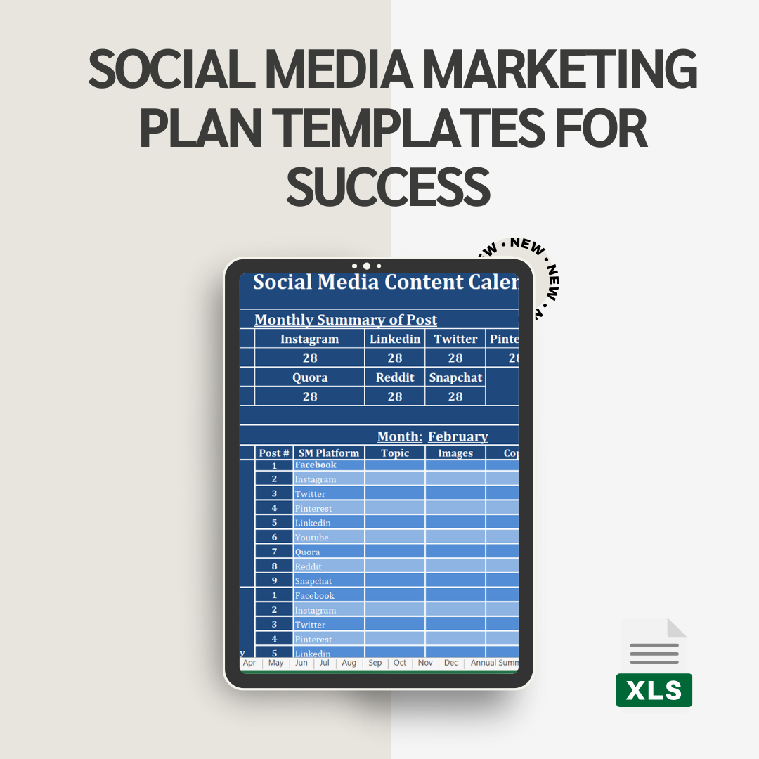 Social Media Plan Templates || Social Media Planner