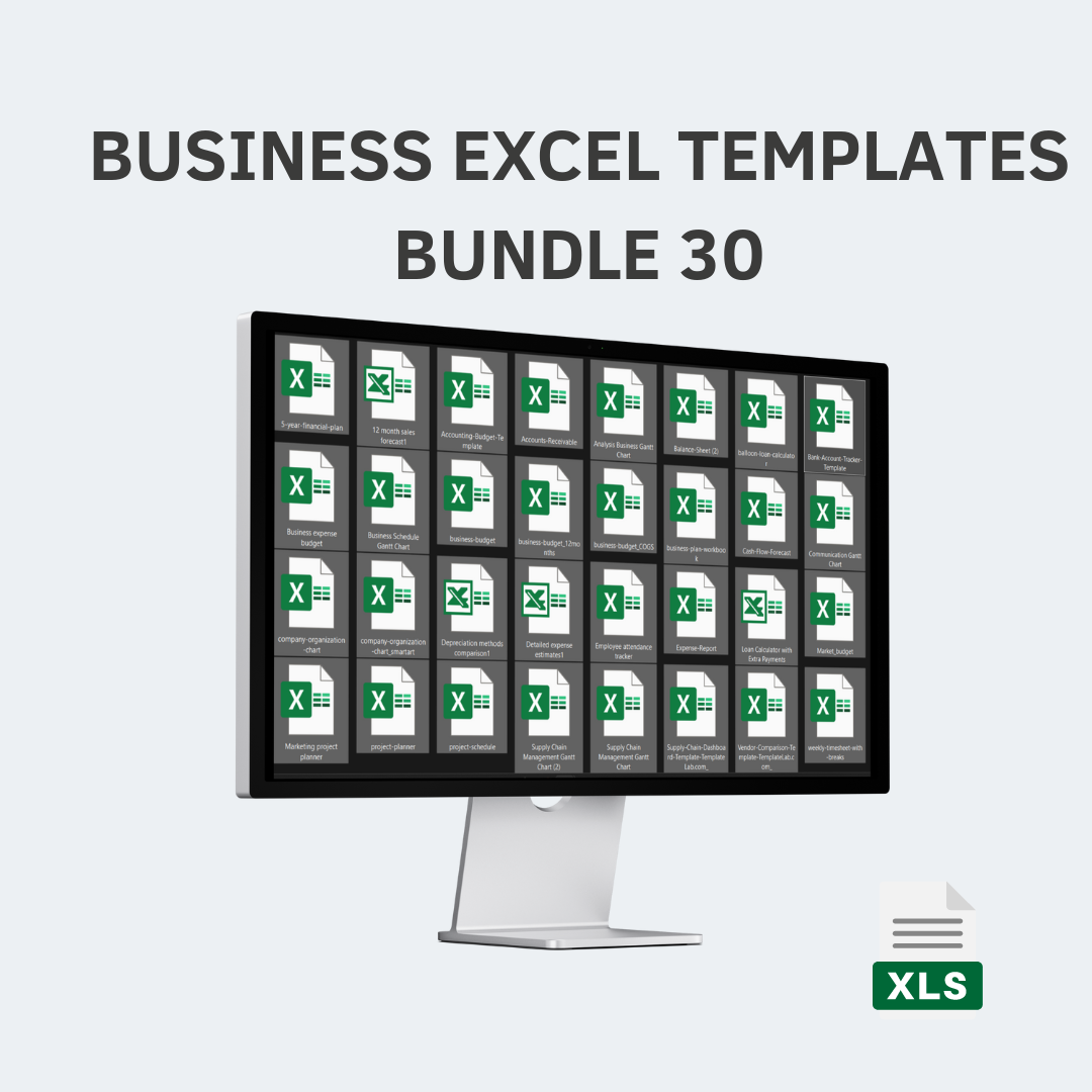 Business Excel Template Bundle (Pack of 30)