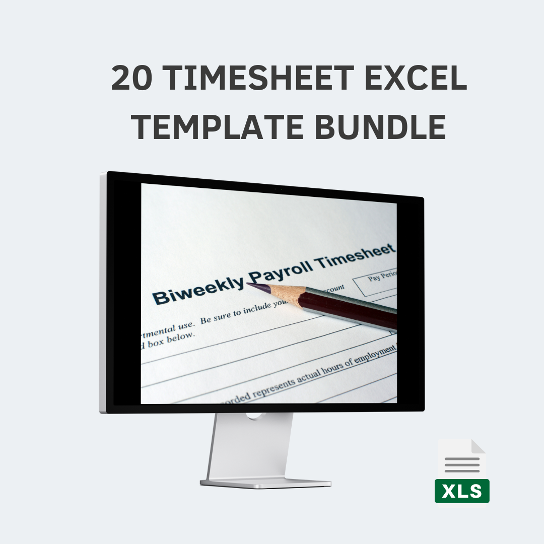 Excel Timesheet Bundle 20 Sheets